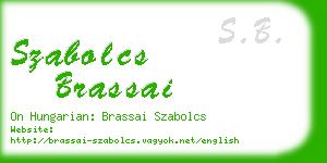 szabolcs brassai business card